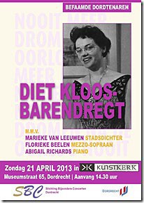 Bijzonder Kunstkerk Concert over Diet Kloos-Barendregt